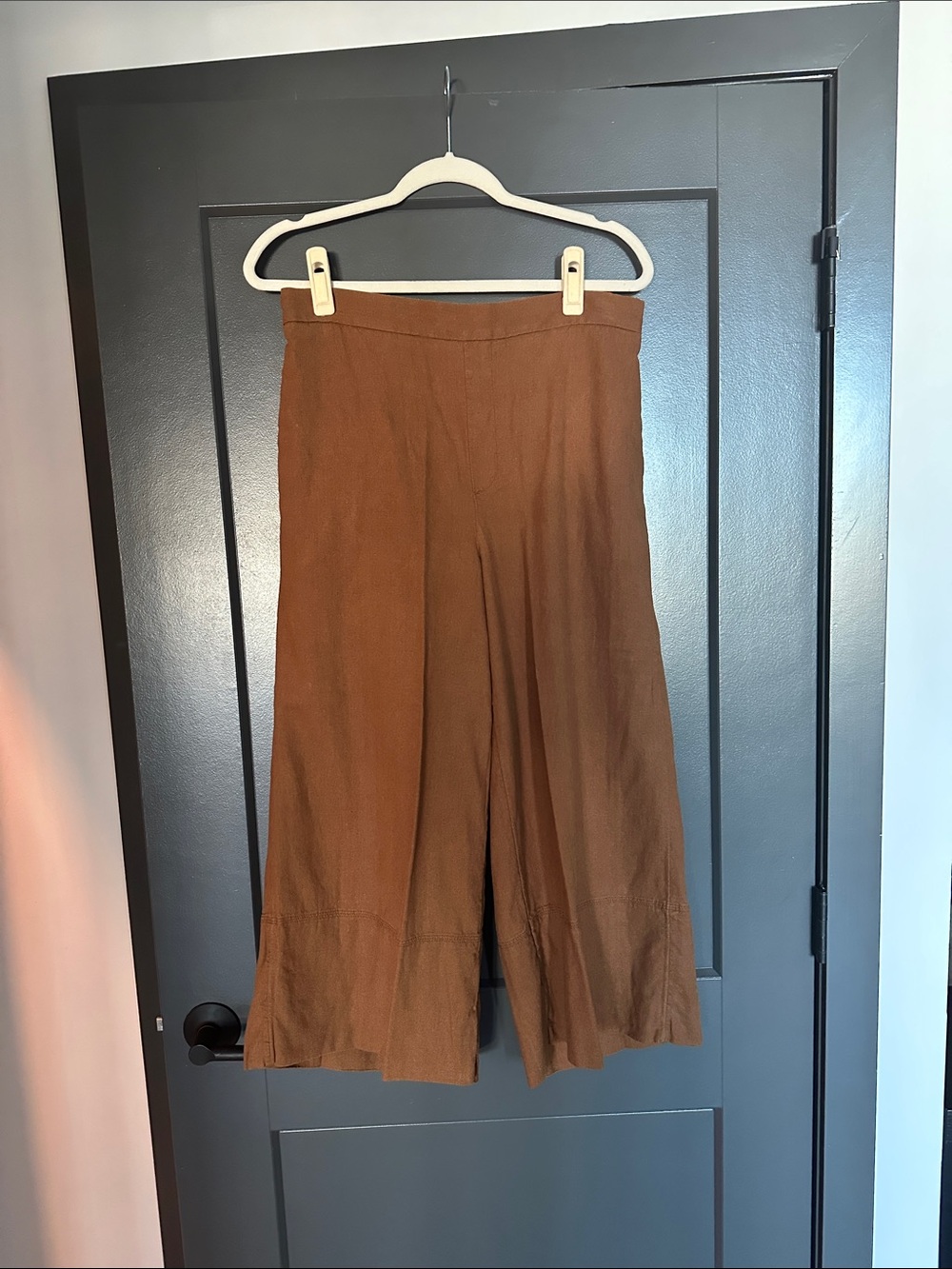 Banana Republic Brown Cropped Wide-Leg Pants